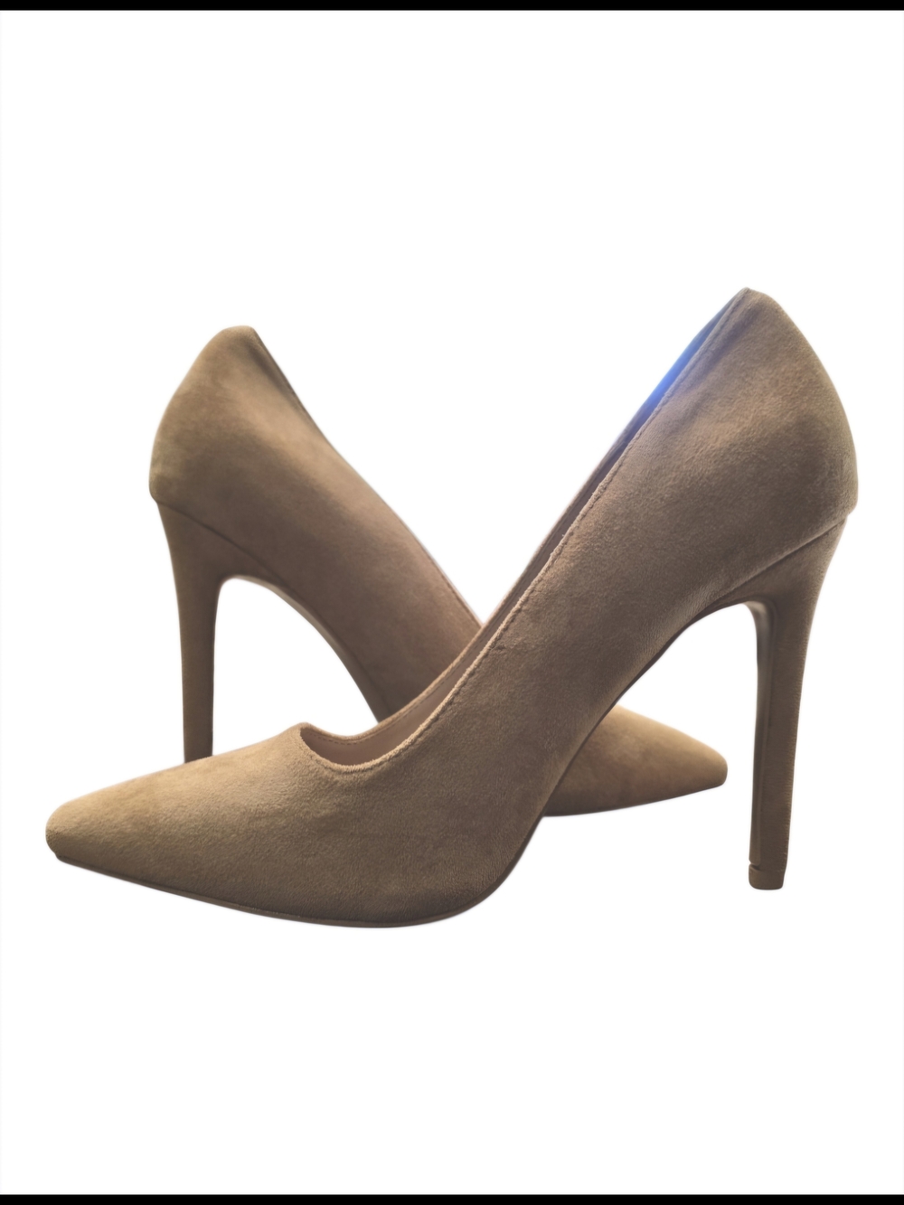 LNWOT - Vici Tan Pointed-Toe Faux Suede Stiletto Heels Sz 8.5